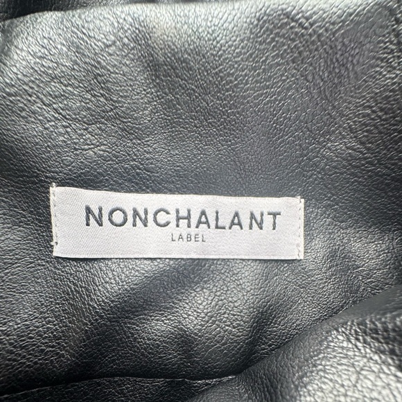 NONCHALANT LABEL Phoenix Vegan Leather Tuxedo
Pant in Black Size Medium - Picture 8 of 10